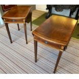 THEODORE ALEXANDER STYLE PEMBROKE TABLES, a pair, George III Sheraton manner,