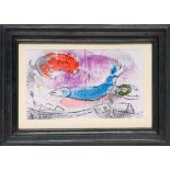 MARC CHAGALL 'The Blue Fish', 1957, original lithograph - Cramer 34, printed by Mourlot,