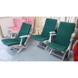 BARLOW TYRIE LINER LOUNGE CHAIRS, a set of three, 85cm H.