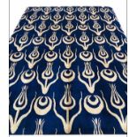 TIBETAN IKAT CARPET, 300cm x 233cm, wool and silk.