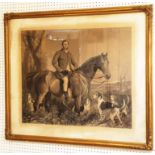 FRANCIS GRANT RA (1803-1878) 'Huntsman and Hounds', engraving, framed, 57cm x 69cm.