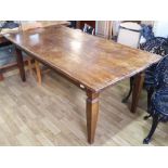 ATTRIBUTED TO I & J L BROWN FARMHOUSE TABLE, teak, 77cm H x 200cm x 100cm.