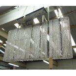 SWAROSKI CRYSTAL CHANDELIER, 64cm drop without chain, 110cm W x 64cm H (with faults, sold as seen).