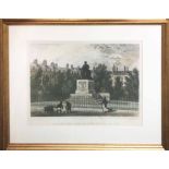AFTER THOMAS SHEPHERD 'Bloomsbury Square and statue of Fox', lithographic reproduction, 44cm x 61cm,