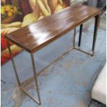 CONSOLE TABLE, Hollywood Regency inspired, 120cm x 40cm x 80cm.
