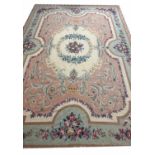 FINE AUBUSSON SAVONNERIE DESIGN NEEDLEPOINT CARPET, 420cm x 294cm.