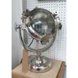 TABLE LAMP, vintage ship search light inspired design, 42cm H.