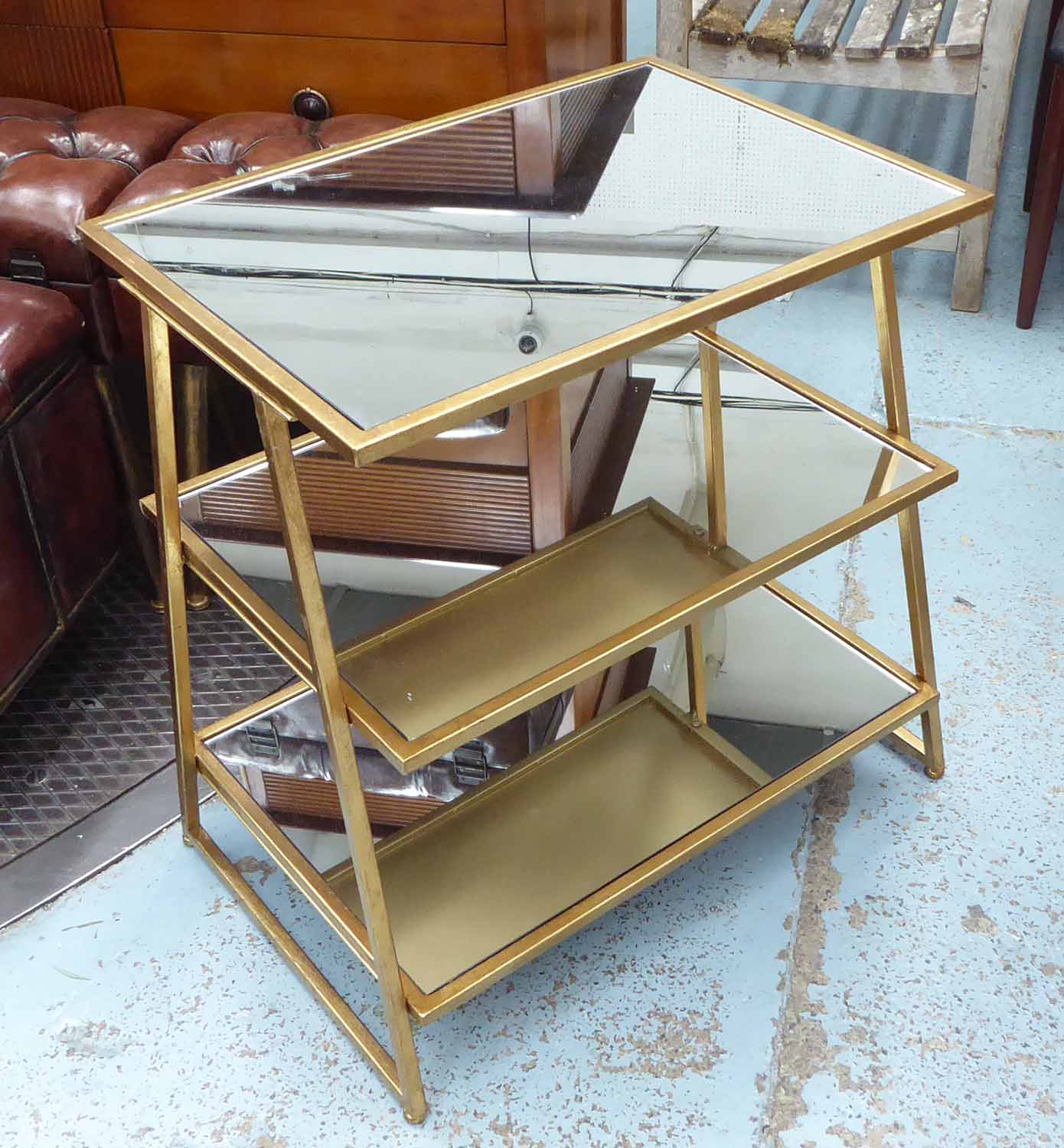 ETAGERE, Maison Jansen inspired, 61cm x 45cm x 70cm.