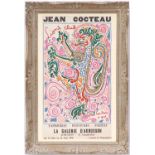 JEAN COCTEAU Lions Club, lithographic poster, 1970, 35cm x 40cm, framed and glazed.