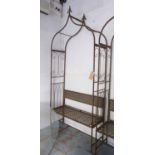 ROSE ARBOUR SEAT, 1960's Spanish inspired design, 108cm x 40cm x 240cm.