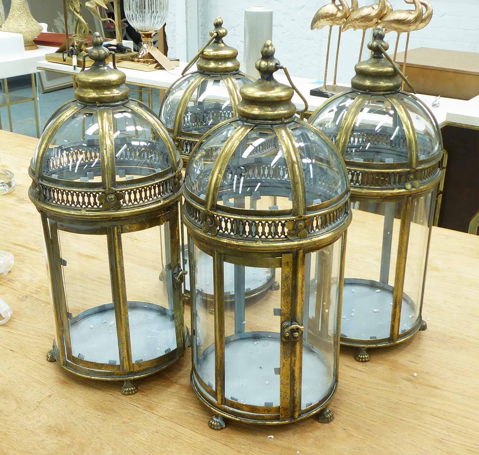 ORANGERY LANTERNS, a set of four, French Provincial style, 54cm H.