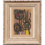 JOAN MIRO, 1960, Pochoir - Personnage et Oiseaux - Euroart numbered edition 2000, stamped signature,