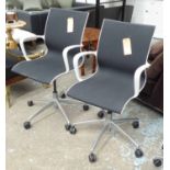 BOSS DESIGN KARA CHAIRS, a pair, 108cm H x 58cm W at tallest.