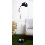 FLOOR STANDING READING LAMP, 43cm W x 28cm D x 149cm H.