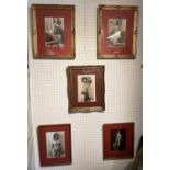 AFTER P C PARIS AND CORONA EROTIC PHOTOS, a set of five, 1920's reproduction, framed and glazed,