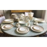 DINNER SERVICE, English fine bone China, Royal Doulton 'Royal Gold', twelve place, five piece.