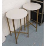 SIDE TABLES, a pair, 1960's French inspired, 64cm H x 44cm D.
