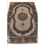 FINE PURE SILK QUM DESIGN CARPET, 300cm x 200cm.