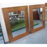 WALL MIRRORS, a pair, 1960s Italian inspired, coppered finish, 122cm x 91cm.