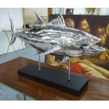 THE TUNA FISH, stylised study, on stand, 48cm H x 75cm L.