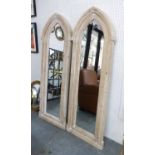 ORANGERY MIRRORS, a pair, French provincial style, 173cm x 60cm.