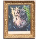 MARC CHAGALL Woman and Bird, pochoir, numbered edition: 5000, Euroart - ref.