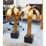 MAISON JANSEN INSPIRED PALM TREES, a pair, 122cm H.