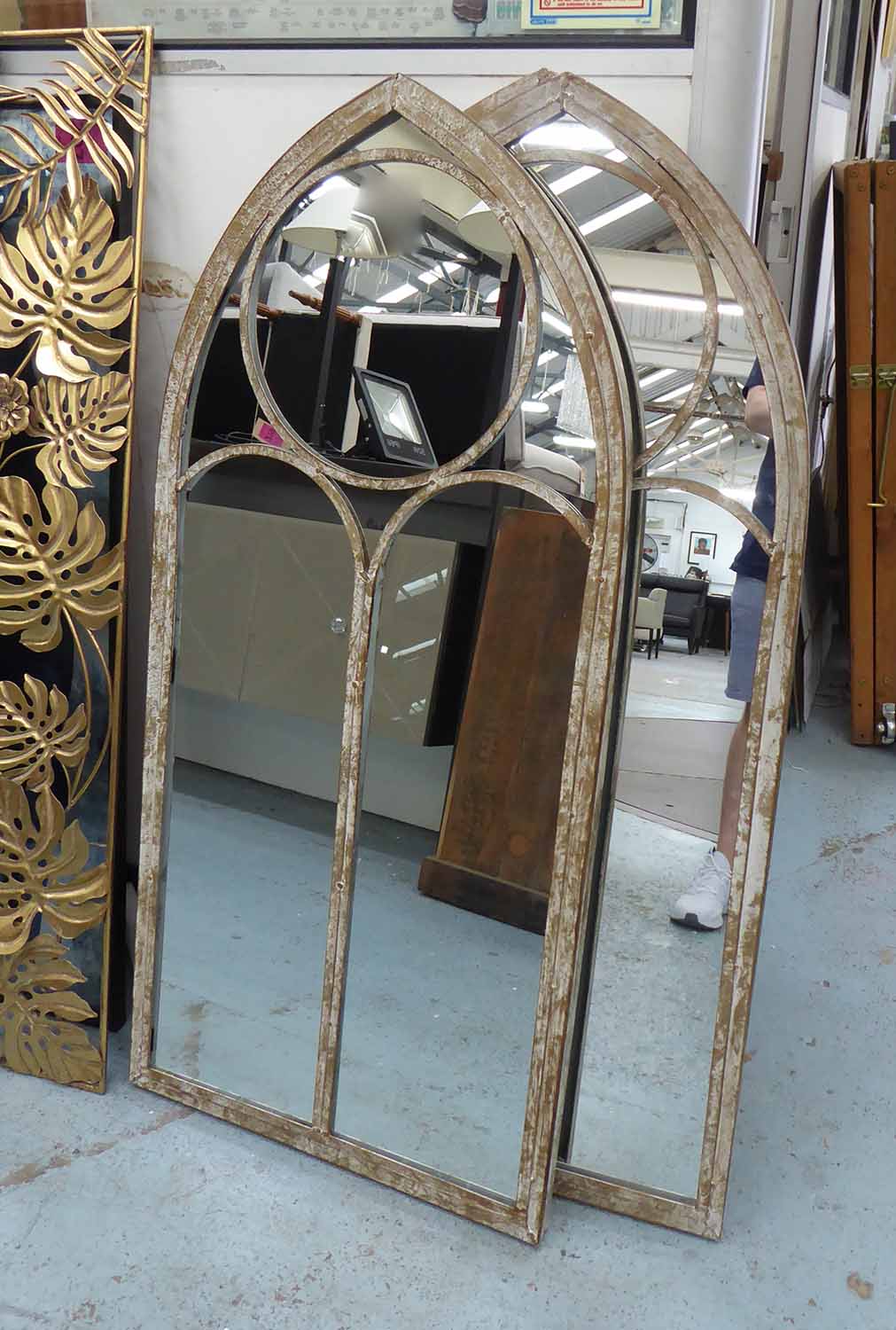 ORANGERY WALL MIRRORS, a set of three, French Provincial style, 122cm x 56cm.
