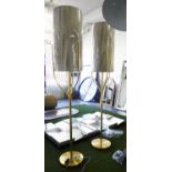 FLOOR LAMPS, a pair, 1960's French inspired, 165cm H.