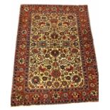 ANTIQUE TEHRAN RUG, 190cm x 140cm,