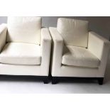 ARMCHAIRS, a pair, Italian art deco form white, 80cm W.