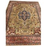 FINE PERSIAN TABRIZ CARPET, 330cm x 252cm, central medallion on a palmette and vine field.