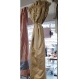 CURTAIN, single, contemporary, gold silk (with slight faults).