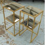 SIDE TABLES, a pair, 1960's French inspired, 61cm H.