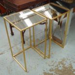 SIDE TABLES, a pair, 1960's French inspired, 66cm H.