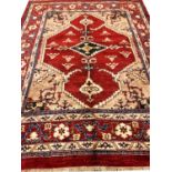 FINE PERSIAN HERIZ CARPET, 263cm x 203cm.