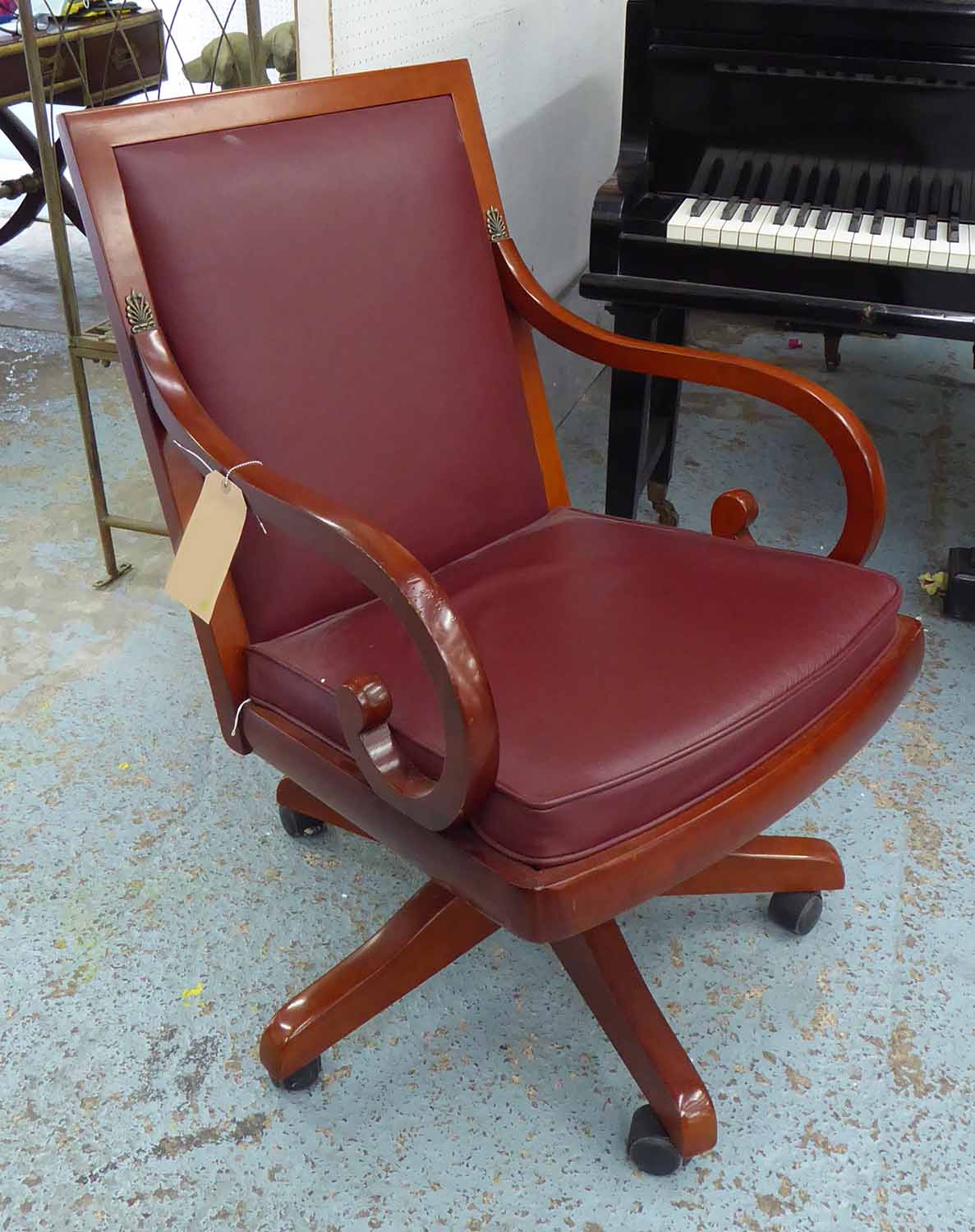 GRANGE LOUIS PHILIPPE DESK CHAIR, 110cm H.