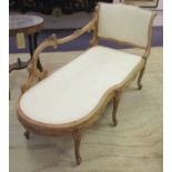 CHAISE LONGUE, Continental style painted with scroll,