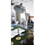 ANGLEPOISE INSPIRED FLOOR STANDING READING LAMP, grey finish, 200cm H at tallest.