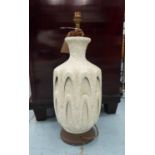 TABLE LAMP, vintage Continental ceramic, with light up interior, 87cm H.