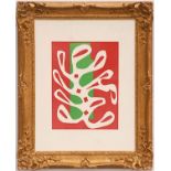 HENRI MATISSE, Fleur rouge, off set lithograph, 35cm x 27cm.