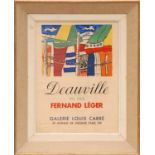 FERNAND LEGER, Deauville lithographic poster, printed by Mourlot, 60cm x 44cm.