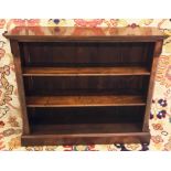 BOOKCASE, 19th century style, burr walnut with adjustable shelves, 108cm W x 93cm H.