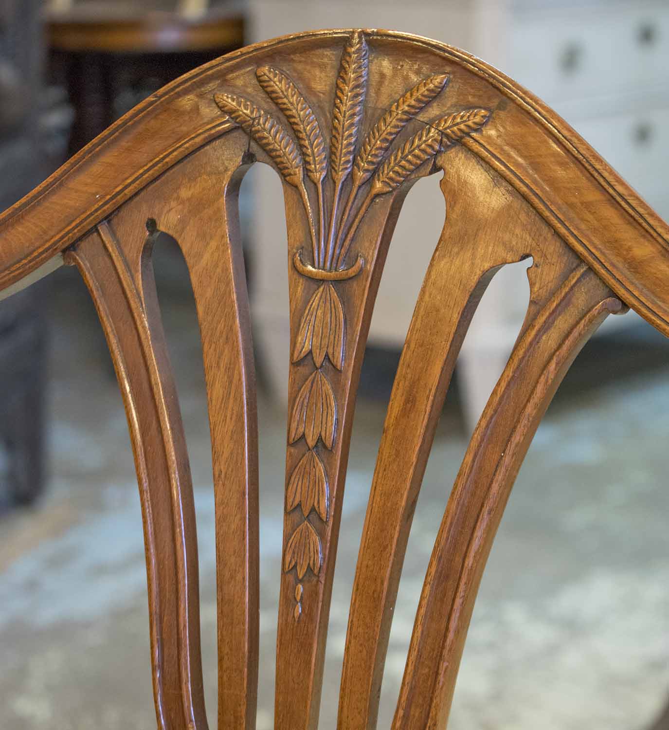 DINING CHAIRS, a set of four, George III mahogany, circa 1780, shield back, - Image 2 of 2