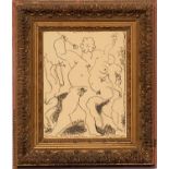 PABLO PICASSO, 'Bacchanale', original lithograph, 31cm x 24cm, edition of 3000, 1956, framed.