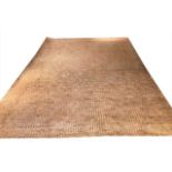 BASKET WEAVE JUTE CARPET, 365cm x 275cm.