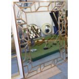 WALL MIRROR, bevelled plate, 118cm x 89cm.