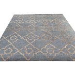 CONTEMPORARY LATTICE DESIGN JUTE CARPET, 305cm x 244cm.