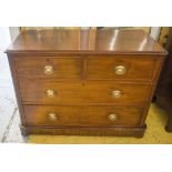 CHEST, Victorian mahogany with four drawers, 79cm H x 106cm x 50cm.