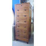 SEMAINIER, early 19th century French walnut with seven drawers, 57cm W x 146cm H x 57cm W.